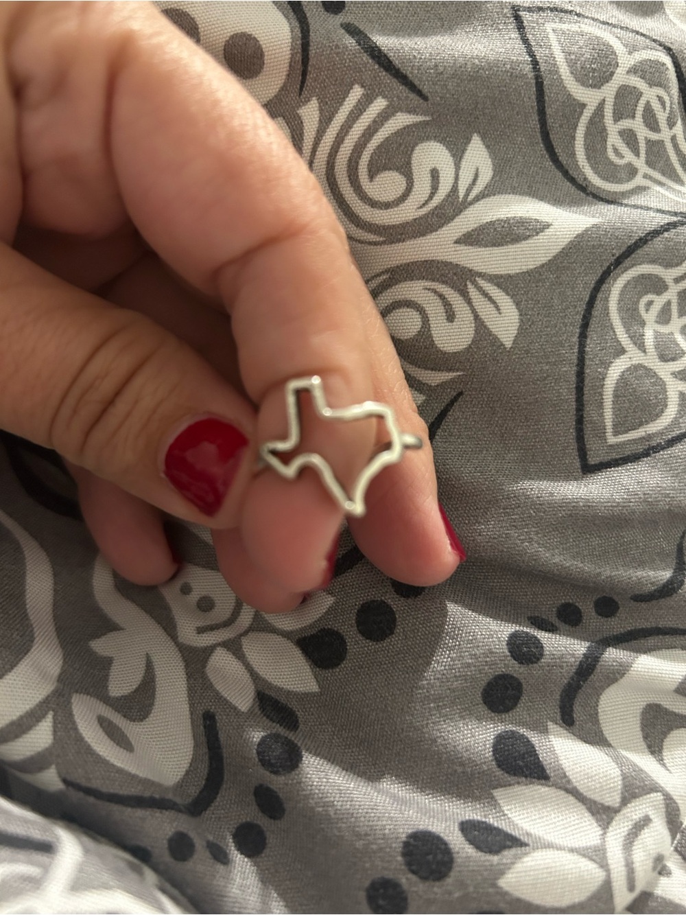Sterling Silver Texas Outline Ring - Silver & Cross Ring Silver Size 6 both